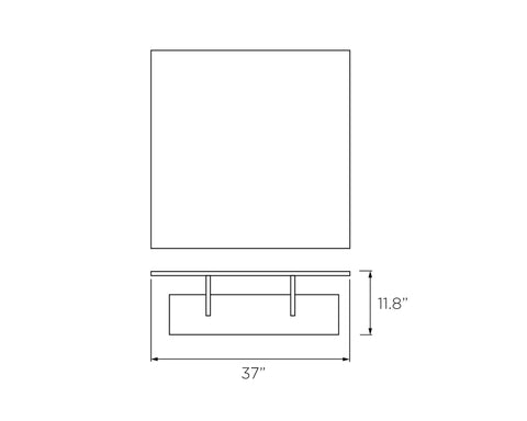 Timeless Minimalist Modern Stone Square Coffee Table