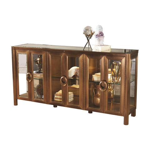 Apothecary Contemporary Media Cabinet with Antique Brushed Finish