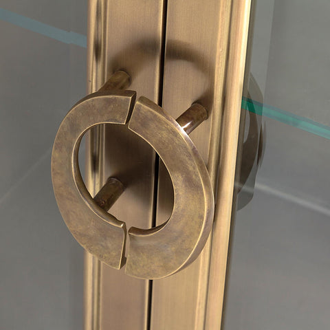 Apothecary Contemporary Media Cabinet with Antique Brushed Finish