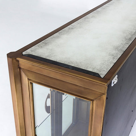 Apothecary Contemporary Media Cabinet with Antique Brushed Finish