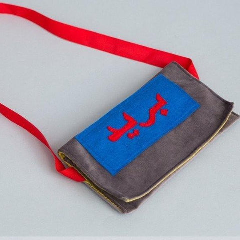 Color Block Embroidery Flap Crossbody