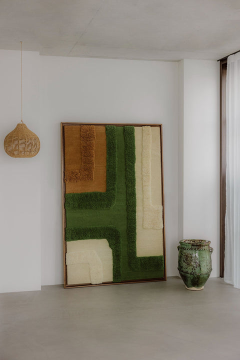Wool Wall Weaving Green