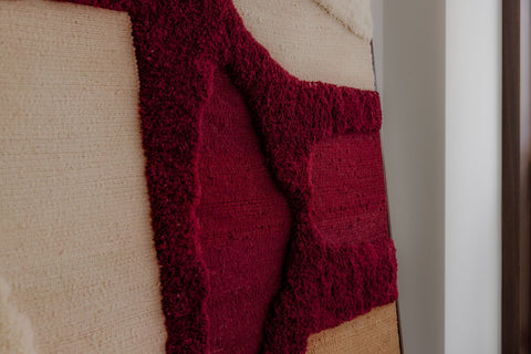 Wool Wall Weaving Wine