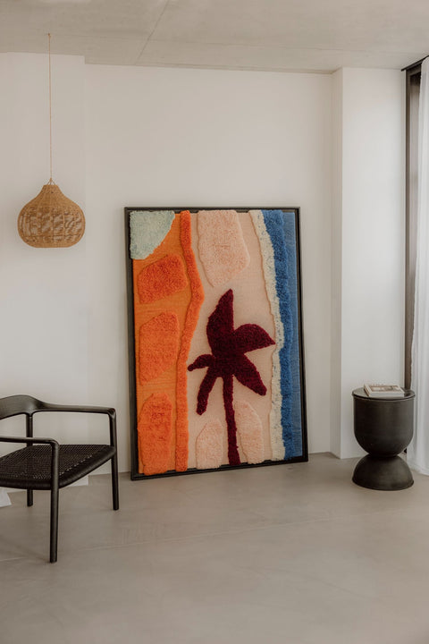 Wool Wall Weaving Light Pink