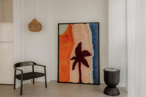 Wool Wall Weaving Light Pink