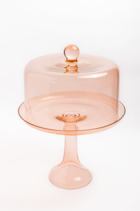Estelle Cake Stand Dome - Blush Pink