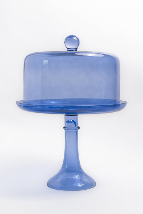 Estelle Cake Stand Dome - Cobalt Blue