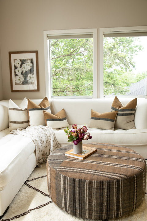 Filling Spaces Classic Organic Handwoven Accent Pillow - 22 x 22 - 24 x 24 - 14 x 20 - 26X 26 - 28 x 28 - 30 x 30 - 14 x 40 - 18 x 40