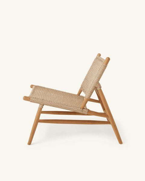 Bali Scandinavian Handmade Armless Club Lounge Chair
