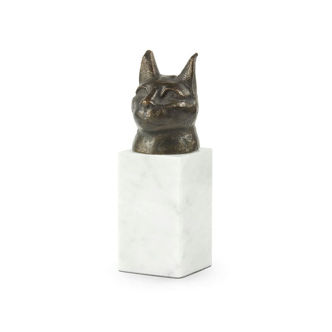 Artful Traditionalist Antique Egyptian Figurative Cube Figurine