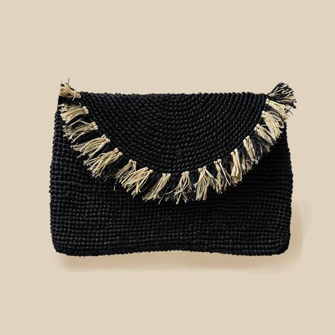 Beach Fringe Flap Clutch