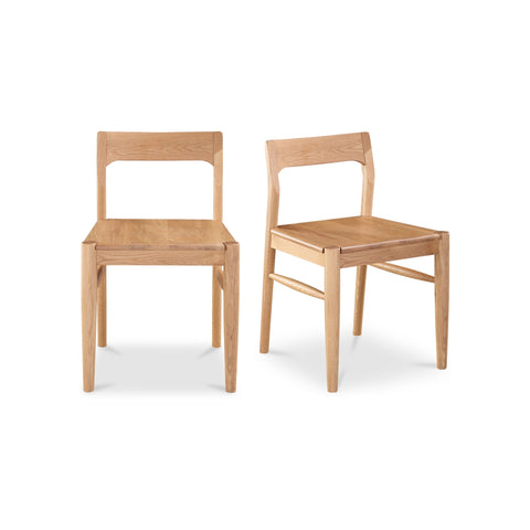 Moe's Home Collection Owing Timeless Minimalist Scandinavian Dining Side Chair - Set of 2