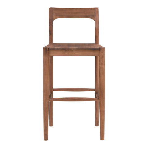 Owing Timeless Minimalist Mid Century High Back Bar Stool
