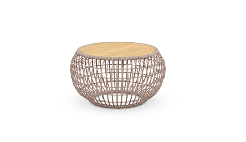 Azzurro Living Barcelona Contemporary Round Coffee Table for Outdoor Living - 39 W