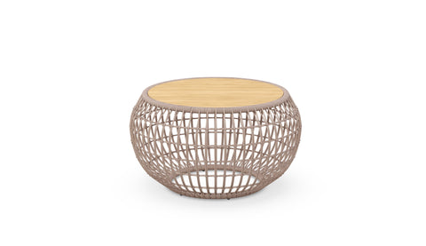 Azzurro Living Barcelona Contemporary Round Coffee Table for Outdoor Living - 39 W