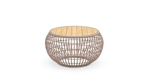 Azzurro Living Barcelona Contemporary Round Coffee Table for Outdoor Living - 39 W