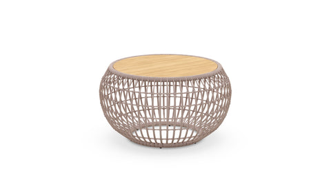 Azzurro Living Barcelona Contemporary Round Coffee Table for Outdoor Living - 39 W