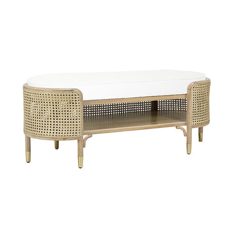 Artful Traditionalist Contemporary Accent Bench with Matte Finish