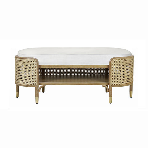 Artful Traditionalist Contemporary Accent Bench with Matte Finish