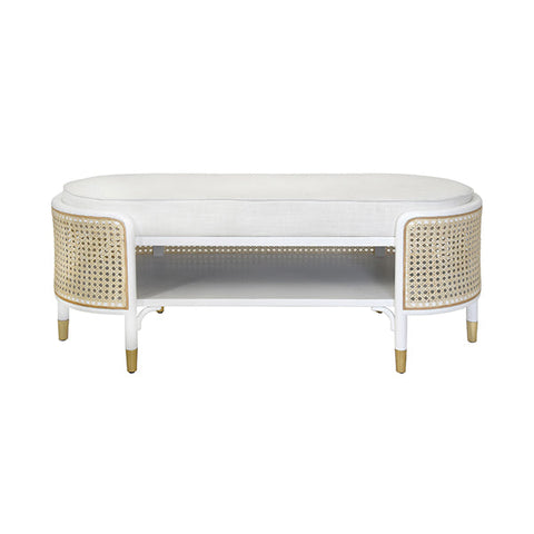 Artful Traditionalist Contemporary Accent Bench with Matte Finish