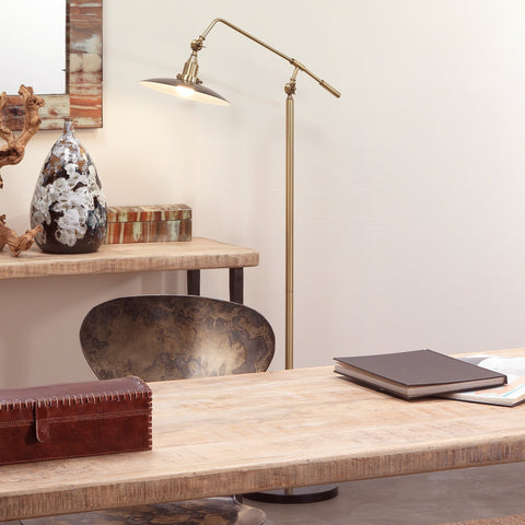 Accent Mid Century Pharmacy Floor Lamp with Adjustable Height