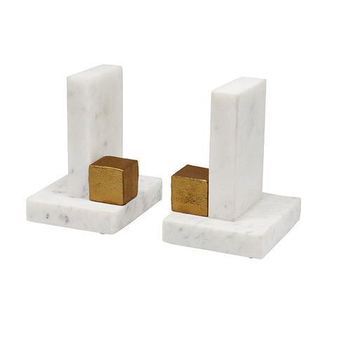Decorating Essentials Modern Abstract Marble Bookend Set