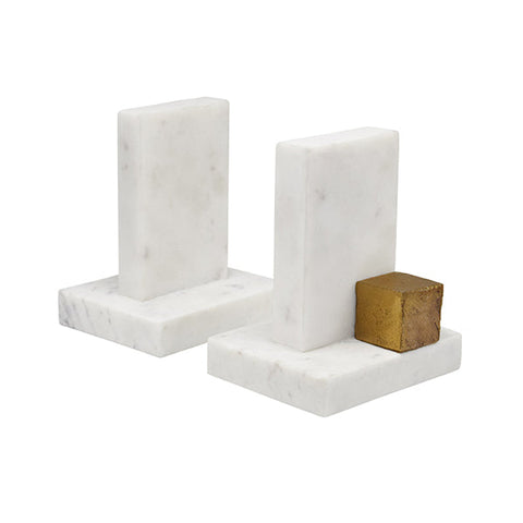 Decorating Essentials Modern Abstract Marble Bookend Set