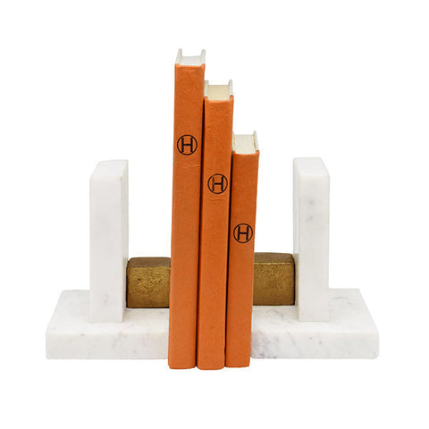 Decorating Essentials Modern Abstract Marble Bookend Set