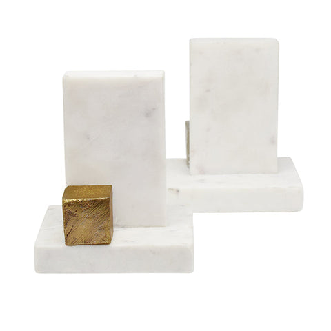 Decorating Essentials Modern Abstract Marble Bookend Set