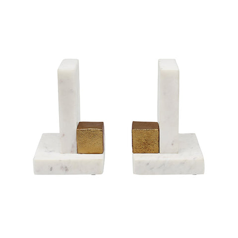 Decorating Essentials Modern Abstract Marble Bookend Set