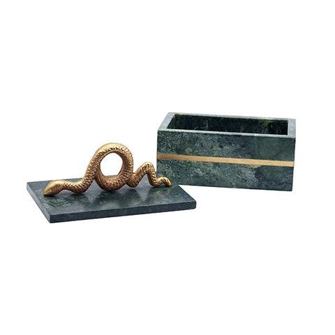Decorating Essentials Engraved Marble Decorative Box
