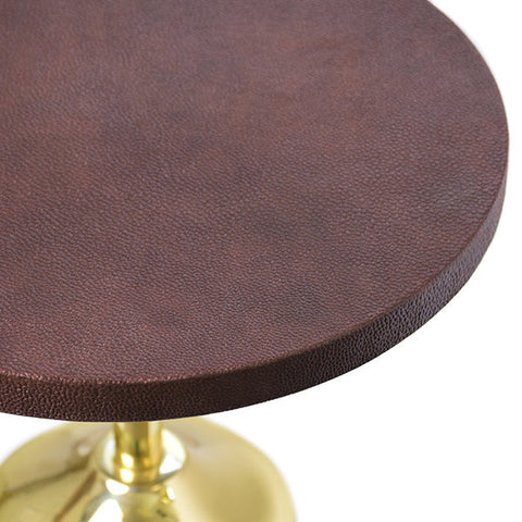 Worlds Away Modern Round Drum Drink Table