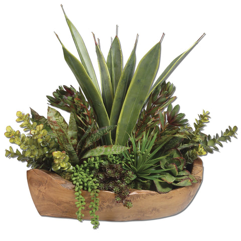Uttermost Rustic Succulent Centerpiece for Indoor Decorating