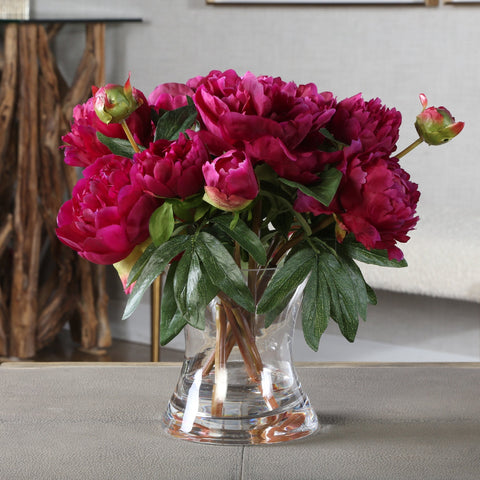 Uttermost Pink Peony Bouquet Contemporary Indoor Decor