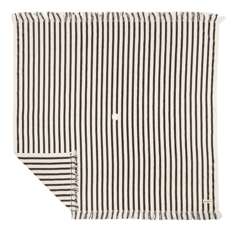The Beach Blanket - Monaco Black Stripe