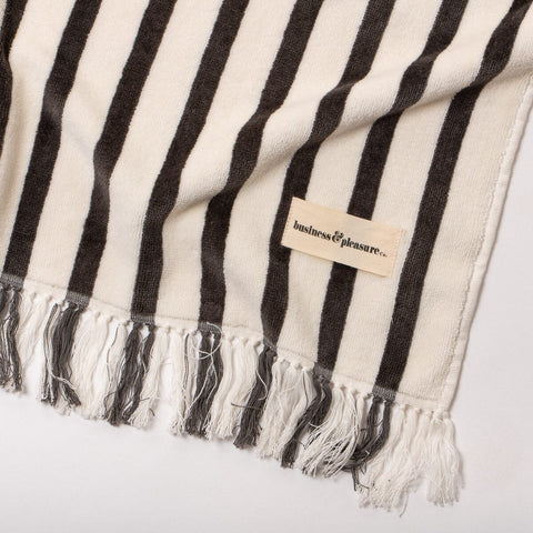 The Beach Blanket - Monaco Black Stripe
