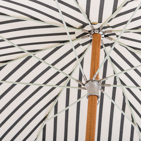 The Premium Beach Umbrella - Monaco Black Stripe