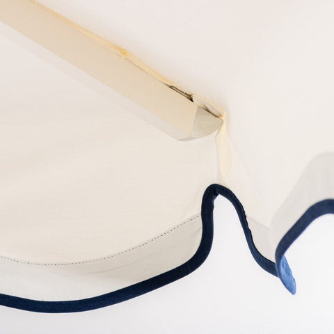 The Resort Market Umbrella in Rivie White | 8' Antique White Frame