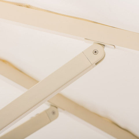 The Resort Market Umbrella in Rivie White | 8' Antique White Frame