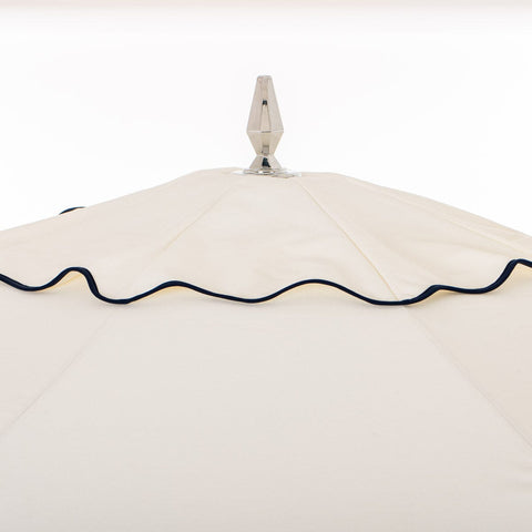 The Resort Market Umbrella in Rivie White | 8' Antique White Frame