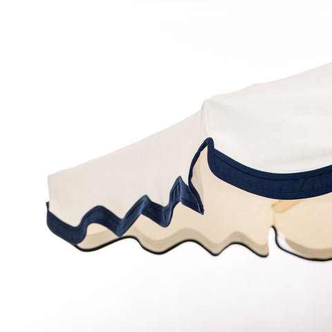 The Resort Market Umbrella in Rivie White | 8' Antique White Frame