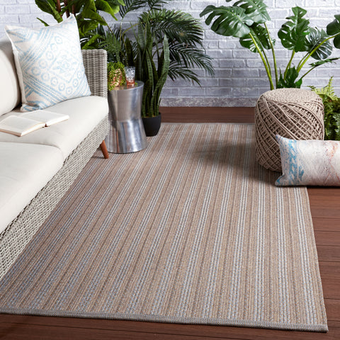 Contemporary Farmhouse Braided Stripe Area Rug - 8' x 10'