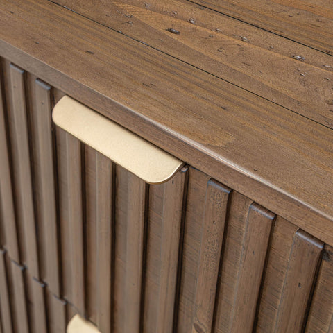 Timeless Minimalist Fluted Square Nightstand with Storage