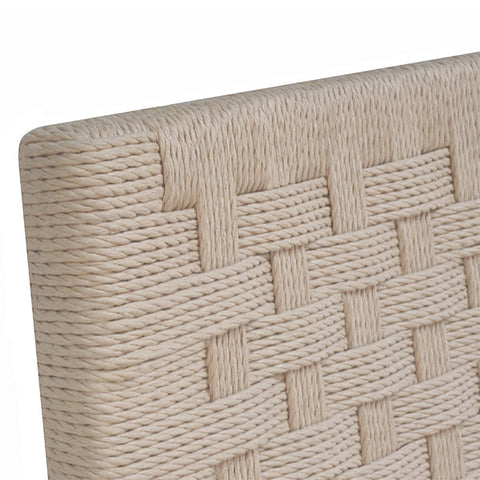 Timeless Minimalist Hand Woven Slat Back Modern Bar Stool