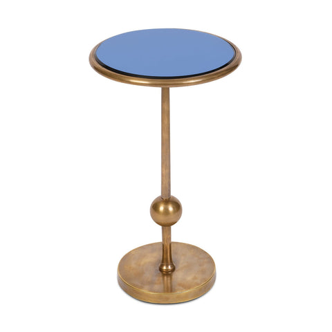 Bunny Williams Burke Timeless Minimalist Contemporary Round Metal Drink Table - 18 W