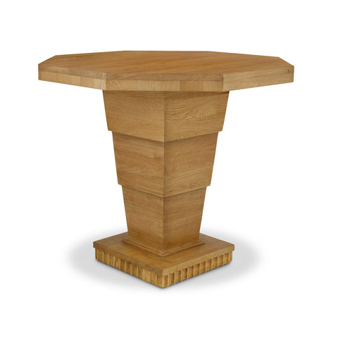 Burton Deco Fluted Drum Art Deco Accent Table