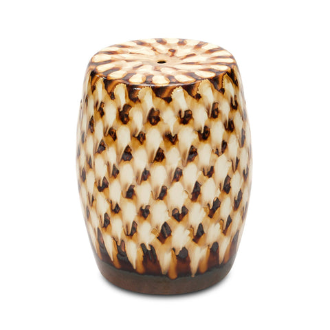 Bohemian Barrel Accent Stool for Outdoor Living & Garden