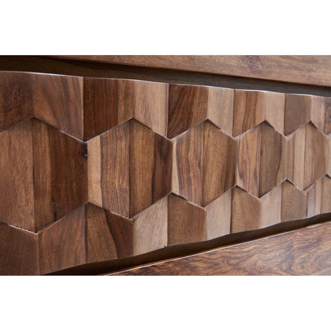 Bachelor Chest Geometric Drawer for Mid Century Decor