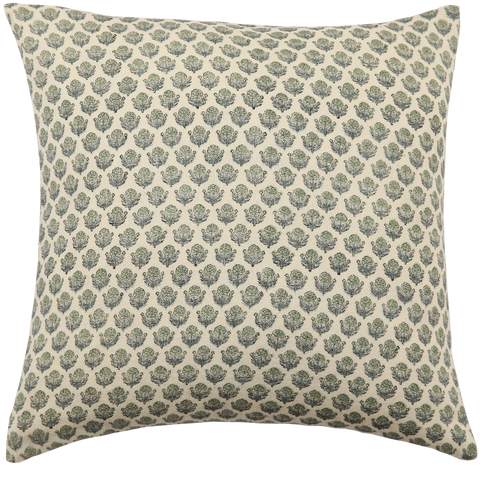 Filling Spaces Artful Traditionalist Hand Block Print Reversible Accent Throw Pillow - 18 x 18 - 20 x 20 - 22 x 22 - 24 x 24 - 26X 26 - 14 x 20 - 14 x 40 - 18 x 40 - 16 x 50