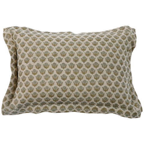 Filling Spaces Artful Traditionalist Bohemian Hand Block Print Accent Throw Pillow - 18 x 18 - 20 x 20 - 22 x 22 - 24 x 24 - 26X 26 - 14 x 20 - 14 x 40 - 18 x 40 - 16 x 50